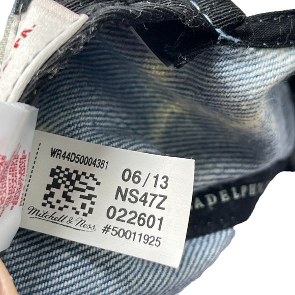 Retro Mitchell And Ness Chicago Bulls Denim NBA Hardwood Adjustable Hat Cap - Picture 7 of 7